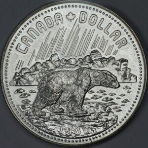 1980 1 Dollar - Elizabeth II Arctic Territories Silver C187