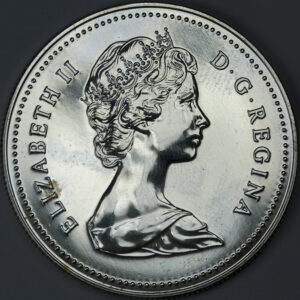 Alternative view of 1980 1 Dollar - Elizabeth II Arctic Territories Silver C186