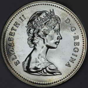 Alternative view of 1980 1 Dollar - Elizabeth II Arctic Territories Silver C185