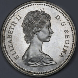 Alternative view of 1971 1 Dollar - Elizabeth II British Columbia Silver C183
