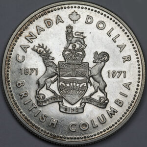 1971 1 Dollar - Elizabeth II British Columbia Silver C183