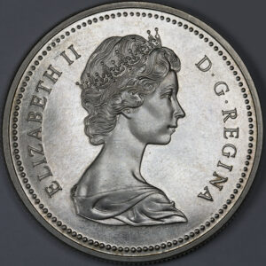 Alternative view of 1976 1 Dollar - Elizabeth II Parliamentary Library Silver C184