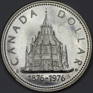 1976 1 Dollar - Elizabeth II Parliamentary Library Silver C184