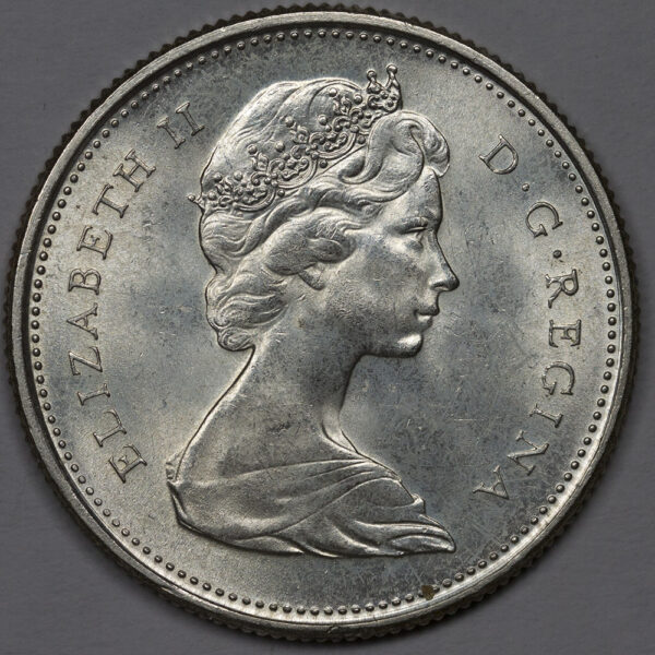 1967 Canada 25 Cents Silve Centennial Bobcat C182 - Image 2