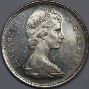 Alternative view of 1965 1 Dollar - Elizabeth II 2nd portrait Silver C189