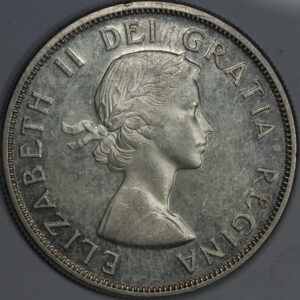 Alternative view of 1963 1 Dollar - Elizabeth II 1st portrait Silver C192