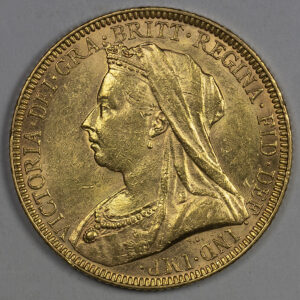1897 Gold Sovereign Victoria Old Head Melbourne C241