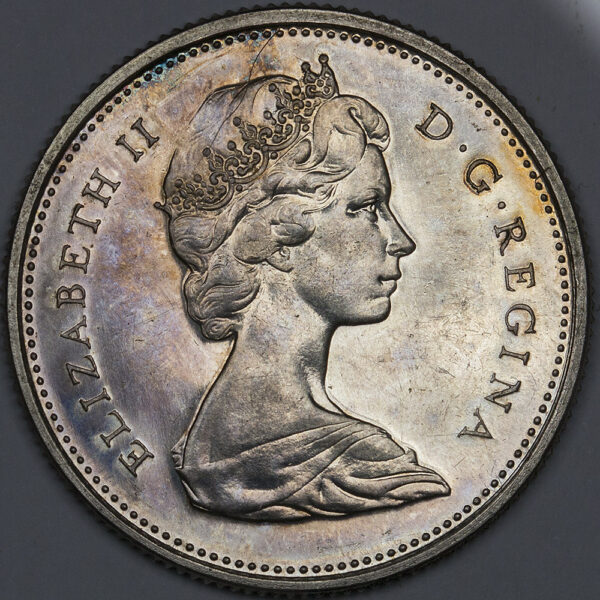 1967 Canada 25 Cents Silve Centennial Bobcat C194 - Image 2