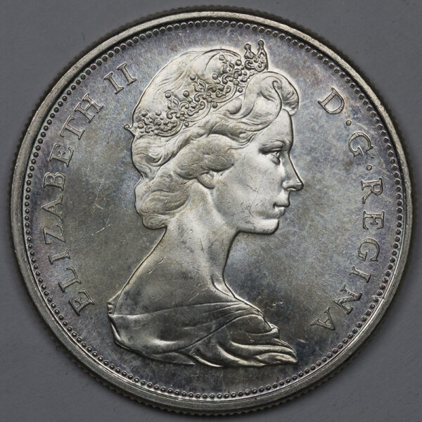 1967 50 Cents - Elizabeth II 2nd portrait, Confederation C195 - Image 2