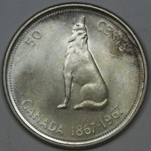 1967 50 Cents - Elizabeth II 2nd portrait, Confederation C195