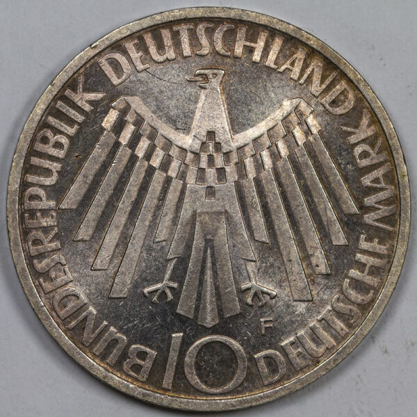 10 Mark 1972F Germany Silver C197 - Image 2