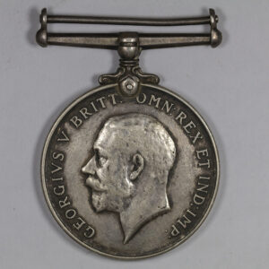 Alternative view of World War I Award - George V British War Medal silver M19
