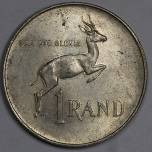 Alternative view of 1966 1 Rand Afrikaans Legend - SOUTH AFRICA Silver C204