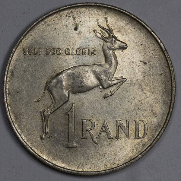 1966 1 Rand Afrikaans Legend - SOUTH AFRICA Silver C204 - Image 2