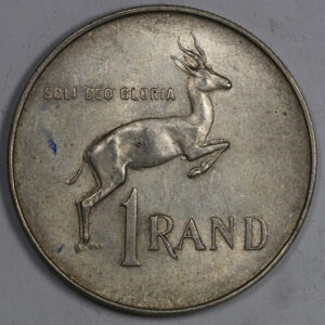 Alternative view of 1966 1 Rand Afrikaans Legend - SOUTH AFRICA Silver C205