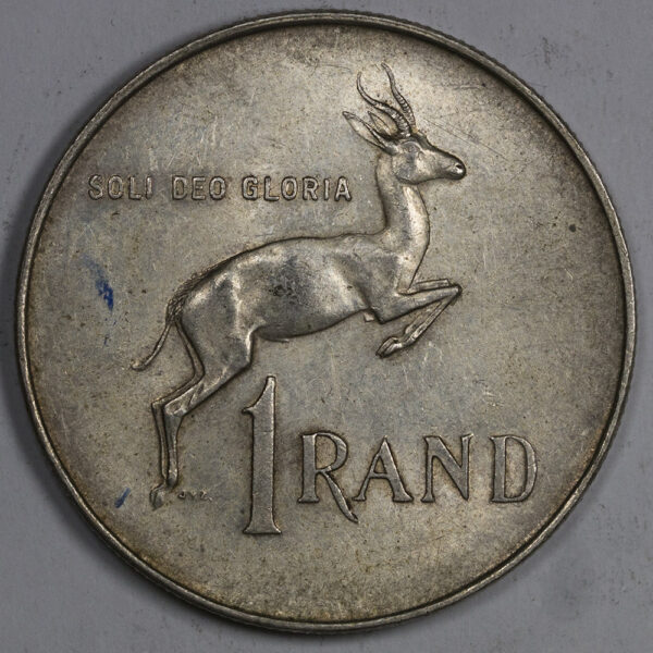 1966 1 Rand Afrikaans Legend - SOUTH AFRICA Silver C205 - Image 2
