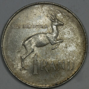 Alternative view of 1966 1 Rand Afrikaans Legend - SOUTH AFRICA Silver C206