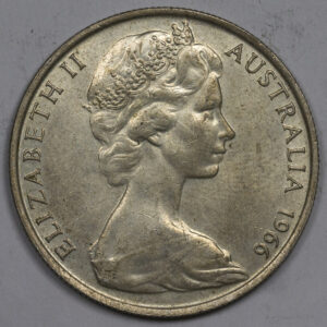 Alternative view of 1966 Australia Round 50 Cents Silver Coin C207