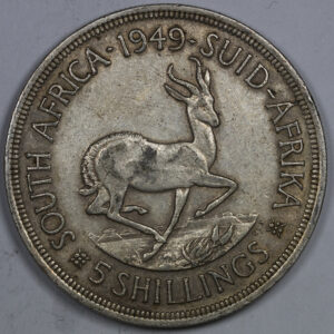 Alternative view of South Africa 5 Shillings, 1951, 300th Anniversary - Founding of Capetown Silver C211
