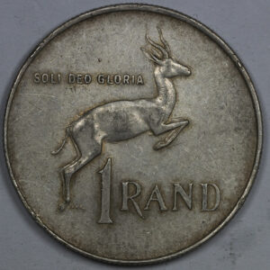 Alternative view of 1966 1 Rand Afrikaans Legend - SOUTH AFRICA Silver C212