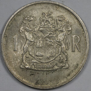Alternative view of 1969 1 Rand Afrikaans Legend - SOUTH AFRICA Silver C218