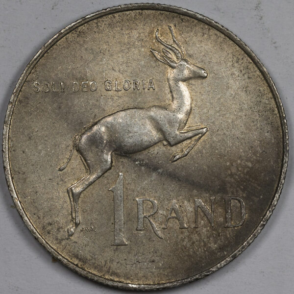 1967 1 Rand Afrikaans Legend - SOUTH AFRICA Silver C217 - Image 2
