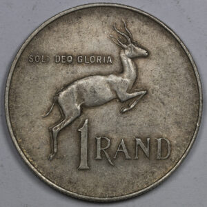 Alternative view of 1966 1 Rand Afrikaans Legend - SOUTH AFRICA Silver C215