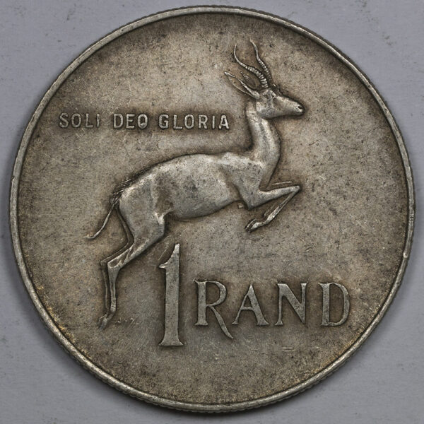 1966 1 Rand Afrikaans Legend - SOUTH AFRICA Silver C215 - Image 2