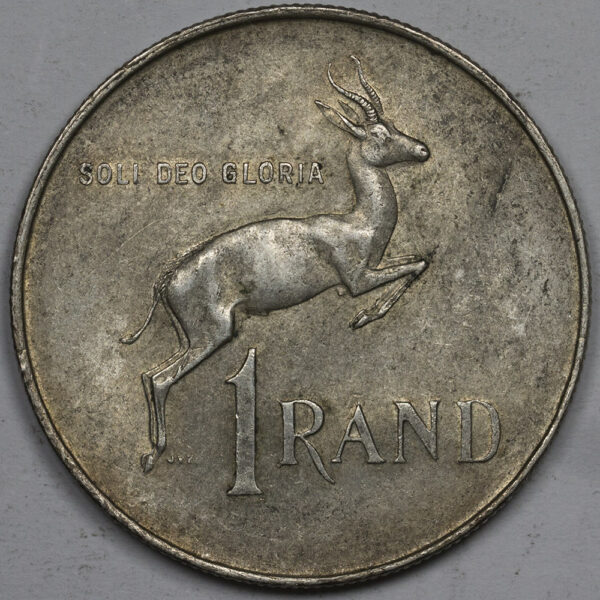 1966 1 Rand Afrikaans Legend - SOUTH AFRICA Silver C216 - Image 2