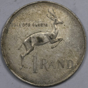 Alternative view of 1967 1 Rand Afrikaans Legend - SOUTH AFRICA Silver C219
