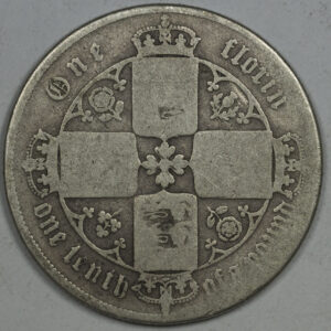 Alternative view of 1865 1 Florin - Victoria 1st portrait; 'Gothic' type Silver Coin C221