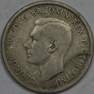 Alternative view of 1947 1 Florin - George VI Silver Coin C220
