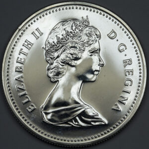Alternative view of 1980 1 Dollar - Elizabeth II Arctic Territories Silver C243
