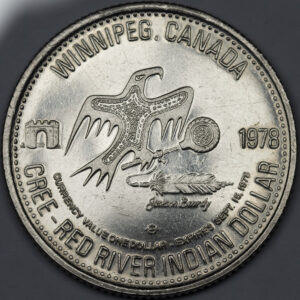 Alternative view of 1978 Red River Indian Dollar - Winnipeg, Manitoba C246