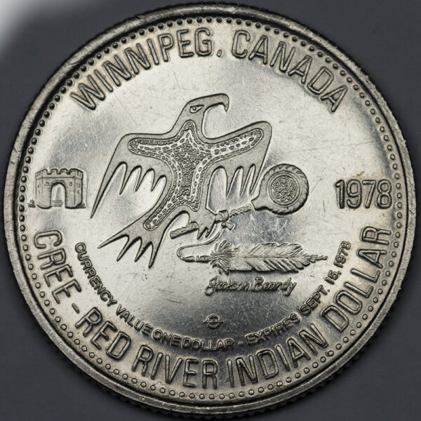 1978 Red River Indian Dollar - Winnipeg, Manitoba C246 - Image 2