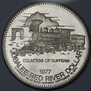 Alternative view of 1977 Red River Jubalee Manitoba Dollar Countess of Dufferin C248