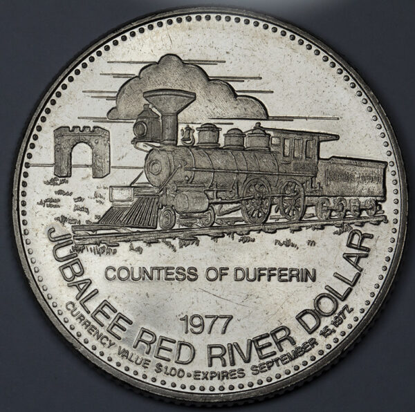 1977 Red River Jubalee Manitoba Dollar Countess of Dufferin C248 - Image 2