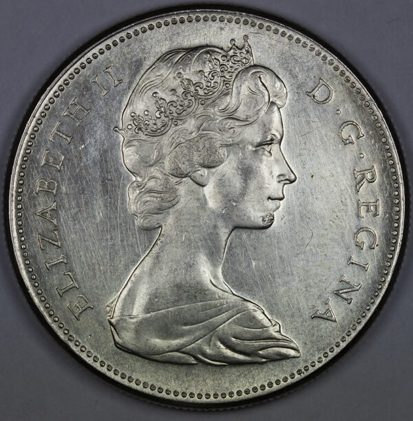 1967 1 Dollar - Elizabeth II 2nd portrait, Confederation Silver C255 - Image 2