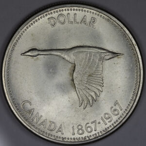 1967 1 Dollar - Elizabeth II 2nd portrait, Confederation Silver C256