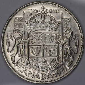 1951 50 Cents - George VI C257