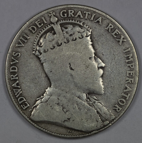 1910 50 Cents - Edward VII Victorian Leaves C264 - Image 2