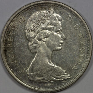 Alternative view of 1967 50 Cents - Elizabeth II 2nd portrait, silver C268