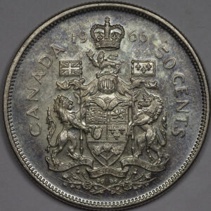 1967 50 Cents - Elizabeth II 2nd portrait, silver C268