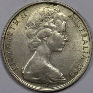 1966 Australia Round 50 Cents Silver Coin C270