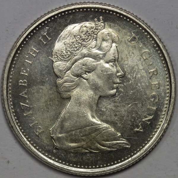 1968 25 Cents - Elizabeth II 2nd portrait, silver UNC C271 - Image 2
