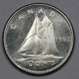 1963 10 Cents - Elizabeth II 1st portrait C293