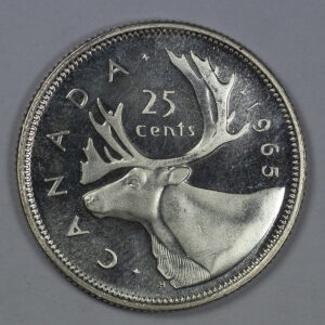 1965 25 Cents - Elizabeth II 2nd portrait, silver UNC C275