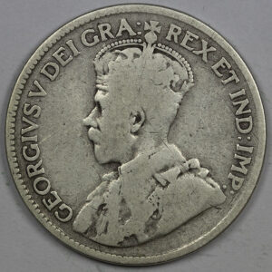 Alternative view of 1918 25 Cents - George V C283