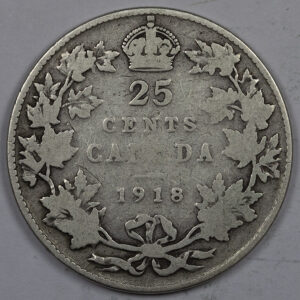 1918 25 Cents - George V C283