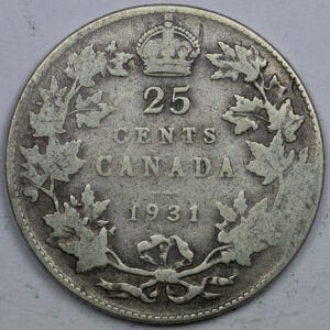1931 25 Cents - George V C286